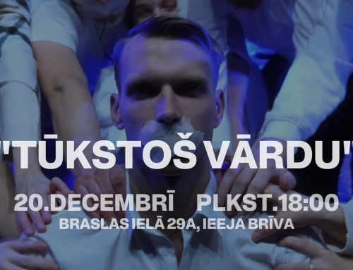 Aicinājums uz teātra uzvedumu “Tūkstoš vārdu”