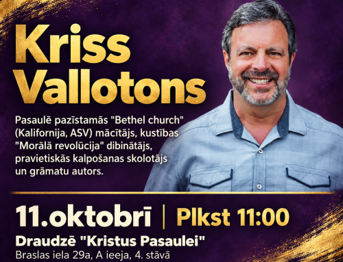 Šo svētdien, 11.oktobrī plkst. 11:00, mūsu draudzē viesosies īpašs cilvēks – Kriss Vallotons (_Kris Vallotton_)